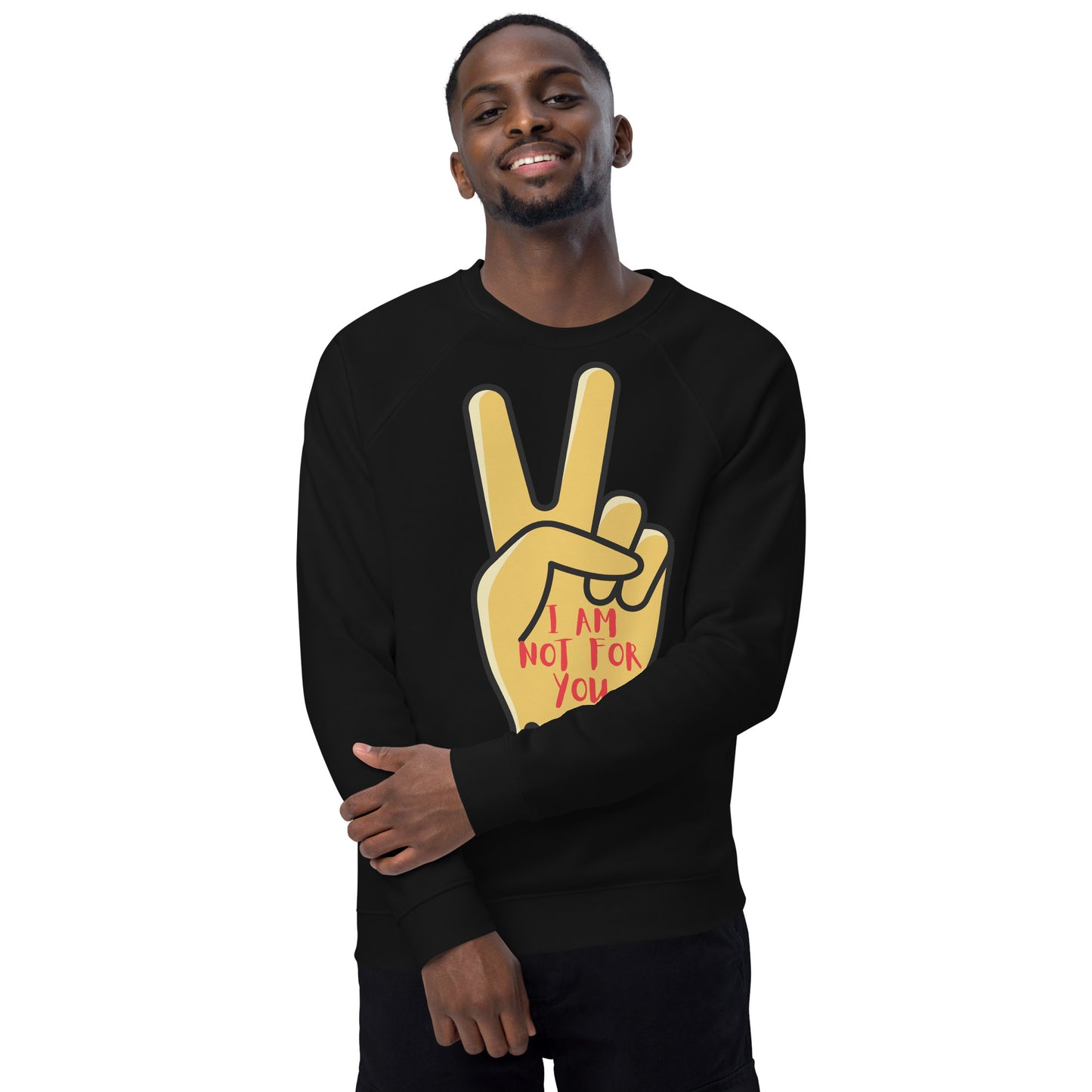 Unisex organic raglan sweatshirt