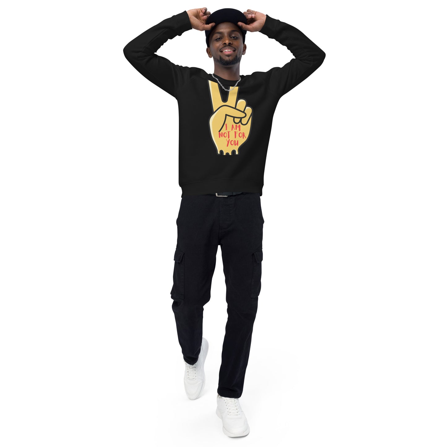 Unisex organic raglan sweatshirt